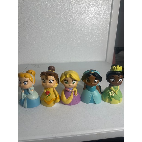 Other - Disney Princesses Collectible Figurines Cinderella Belle Jasmine Rapunzel Tiana